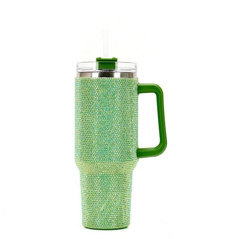 Glam Rhinestone Tumbler – Stainless Steel Bling Cup with Straw & Lid