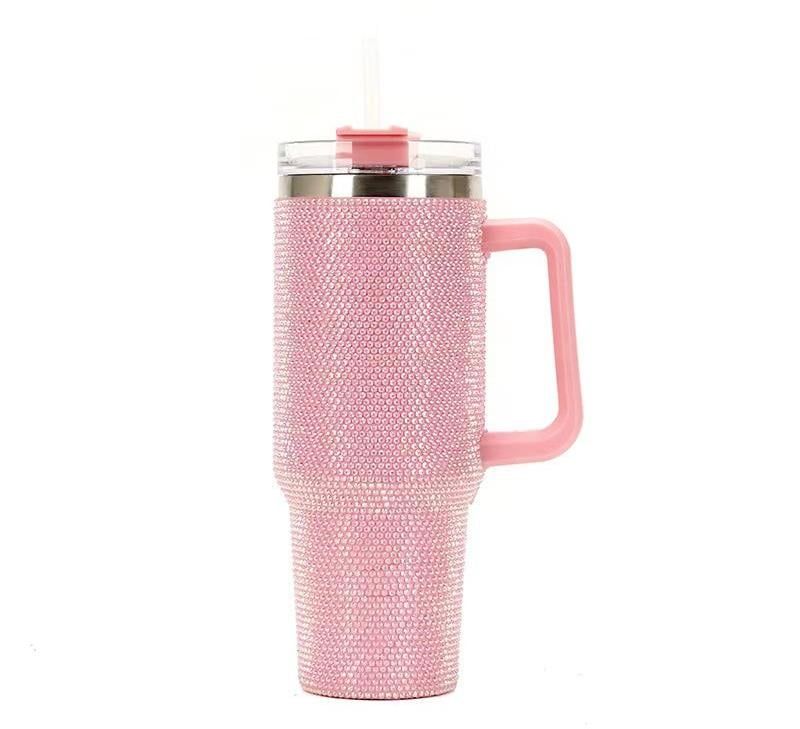 Glam Rhinestone Tumbler – Stainless Steel Bling Cup with Straw & Lid