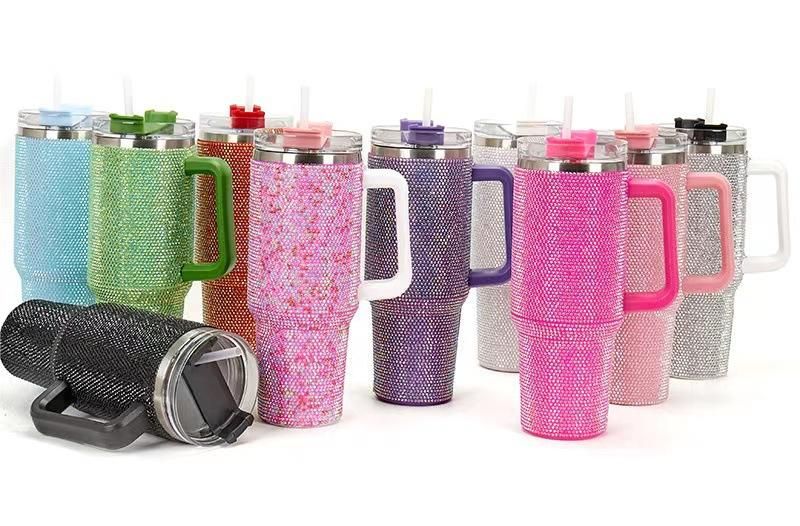 Glam Rhinestone Tumbler – Stainless Steel Bling Cup with Straw & Lid