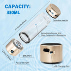 disassembled golden hydrogen water bottle
