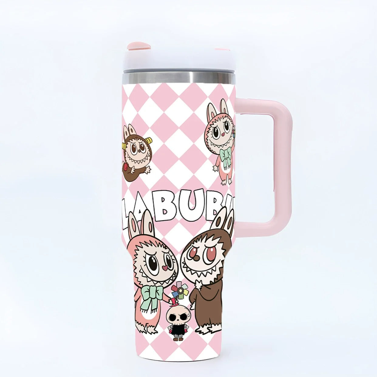 The Monster Insulated Tumbler – 40oz with Handle & Straw Lid