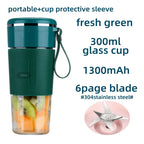 GlassBlend™ – Portable USB Rechargeable Mini Smoothie Blender with Glass Cup