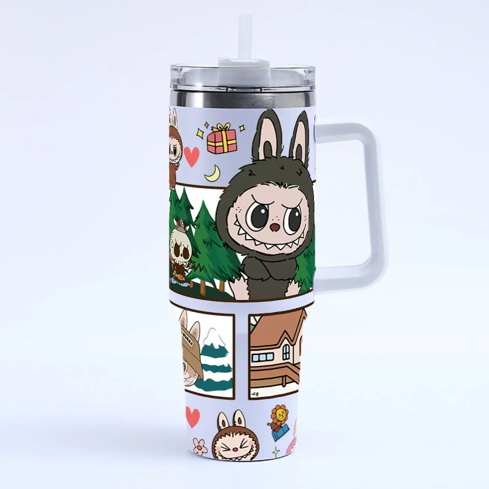 The Monster Insulated Tumbler – 40oz with Handle & Straw Lid