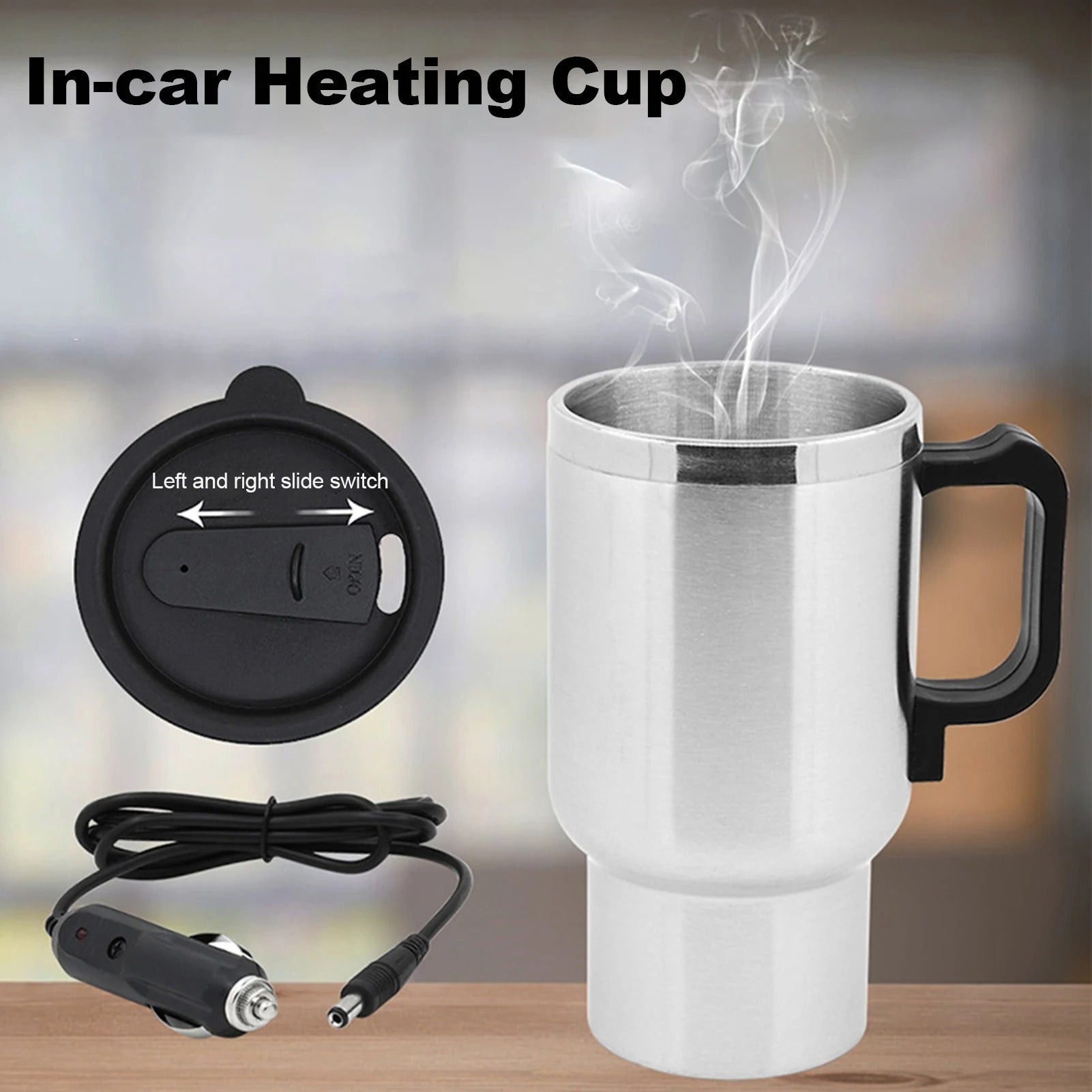 RoadHeat™ – 12V Electric Heating Car Mug (450ml)