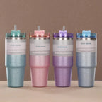 Stainless Steel Insulated Tumbler with Built-In Straw – Leakproof Travel Bottle
