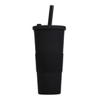 24oz Double Wall Reusable Boba Tumbler Cup – With Lid & Wide Straw