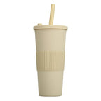 24oz Double Wall Reusable Boba Tumbler Cup – With Lid & Wide Straw