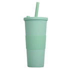 24oz Double Wall Reusable Boba Tumbler Cup – With Lid & Wide Straw