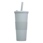 24oz Double Wall Reusable Boba Tumbler Cup – With Lid & Wide Straw