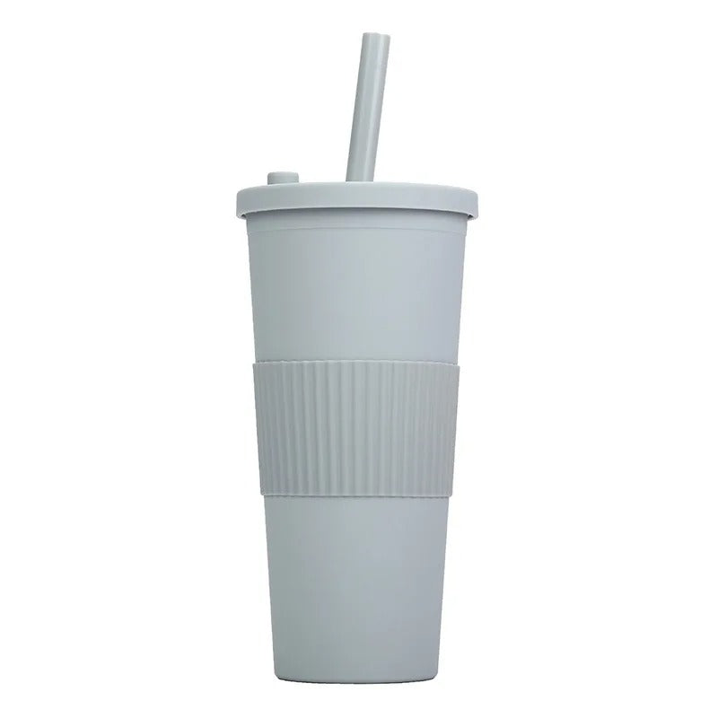 24oz Double Wall Reusable Boba Tumbler Cup – With Lid & Wide Straw