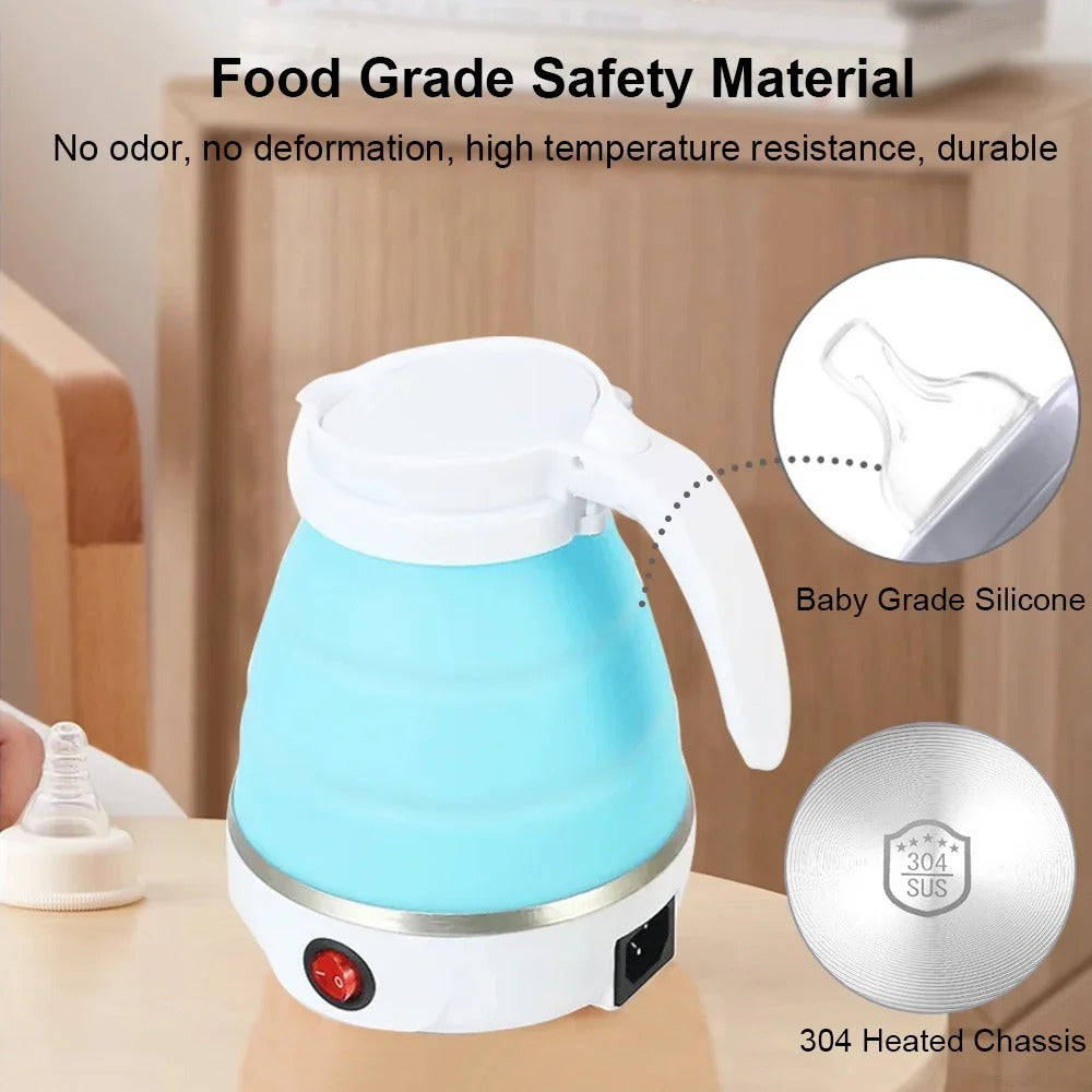 TravelFold™ – 600ml Folding Electric Kettle for Travel & Camping