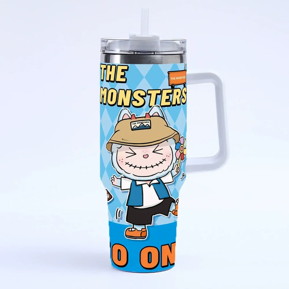 The Monster Insulated Tumbler – 40oz with Handle & Straw Lid