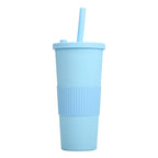 24oz Double Wall Reusable Boba Tumbler Cup – With Lid & Wide Straw