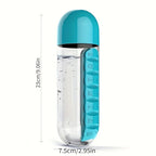 HydraMeds™ – 2-in-1 Water Bottle with Built-In Pill Organizer