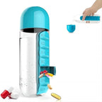 HydraMeds™ – 2-in-1 Water Bottle with Built-In Pill Organizer