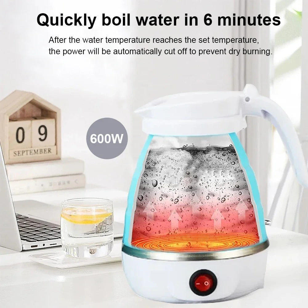 TravelFold™ – 600ml Folding Electric Kettle for Travel & Camping