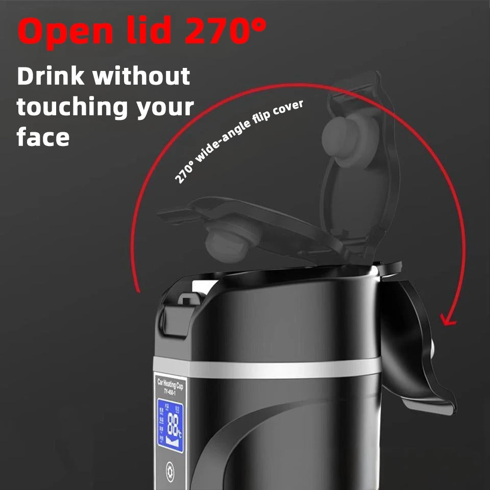 ThermoSmart™ – LCD Car Heating Mug with Temperature Control (12V/24V)