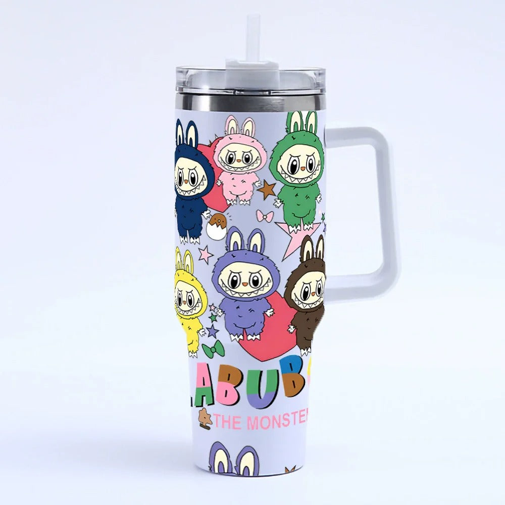The Monster Insulated Tumbler – 40oz with Handle & Straw Lid