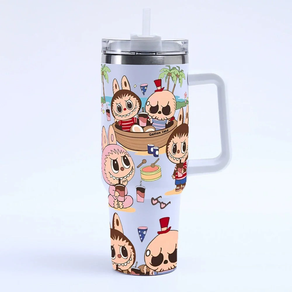 The Monster Insulated Tumbler – 40oz with Handle & Straw Lid