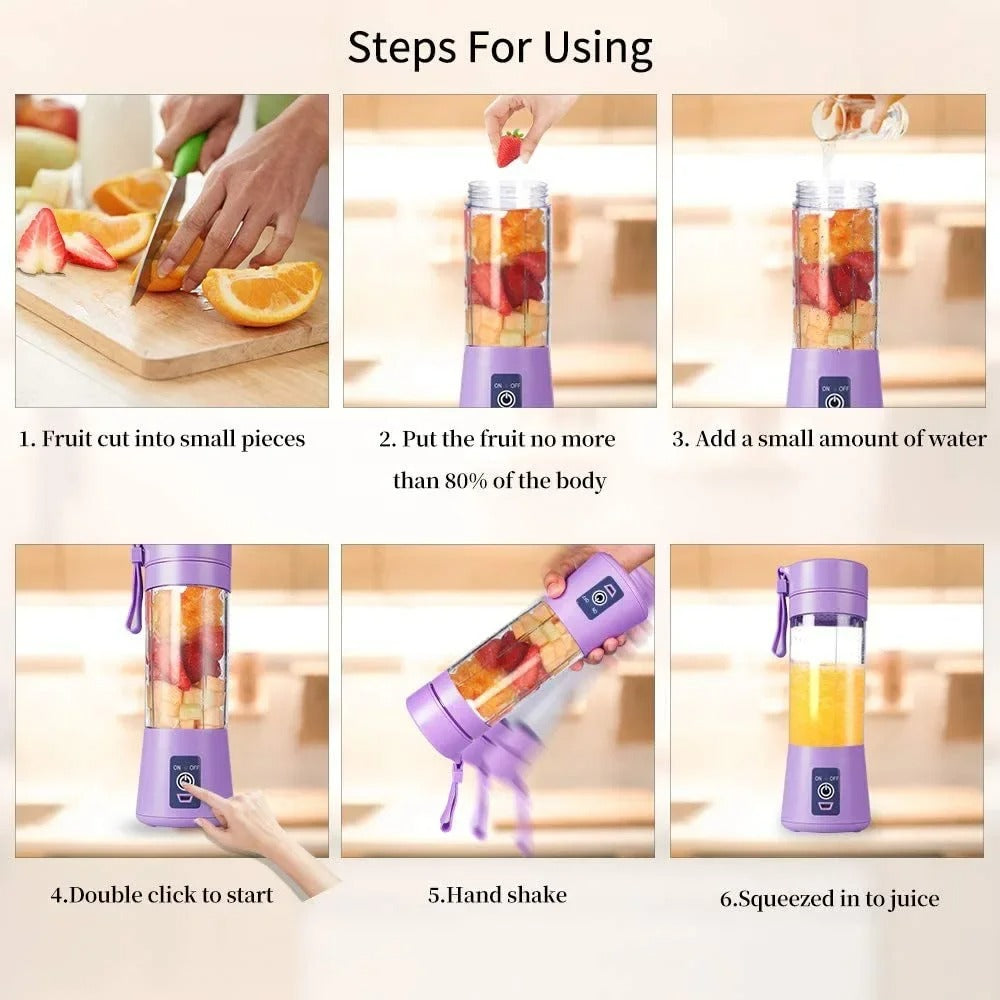 JuiceJet™ – Portable USB Rechargeable Mini Blender & Juicer