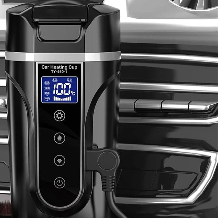 ThermoSmart™ – LCD Car Heating Mug with Temperature Control (12V/24V)