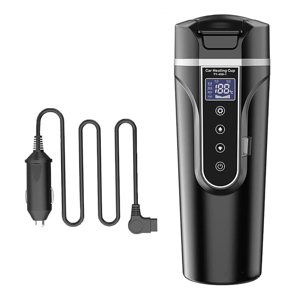 ThermoSmart™ – LCD Car Heating Mug with Temperature Control (12V/24V)