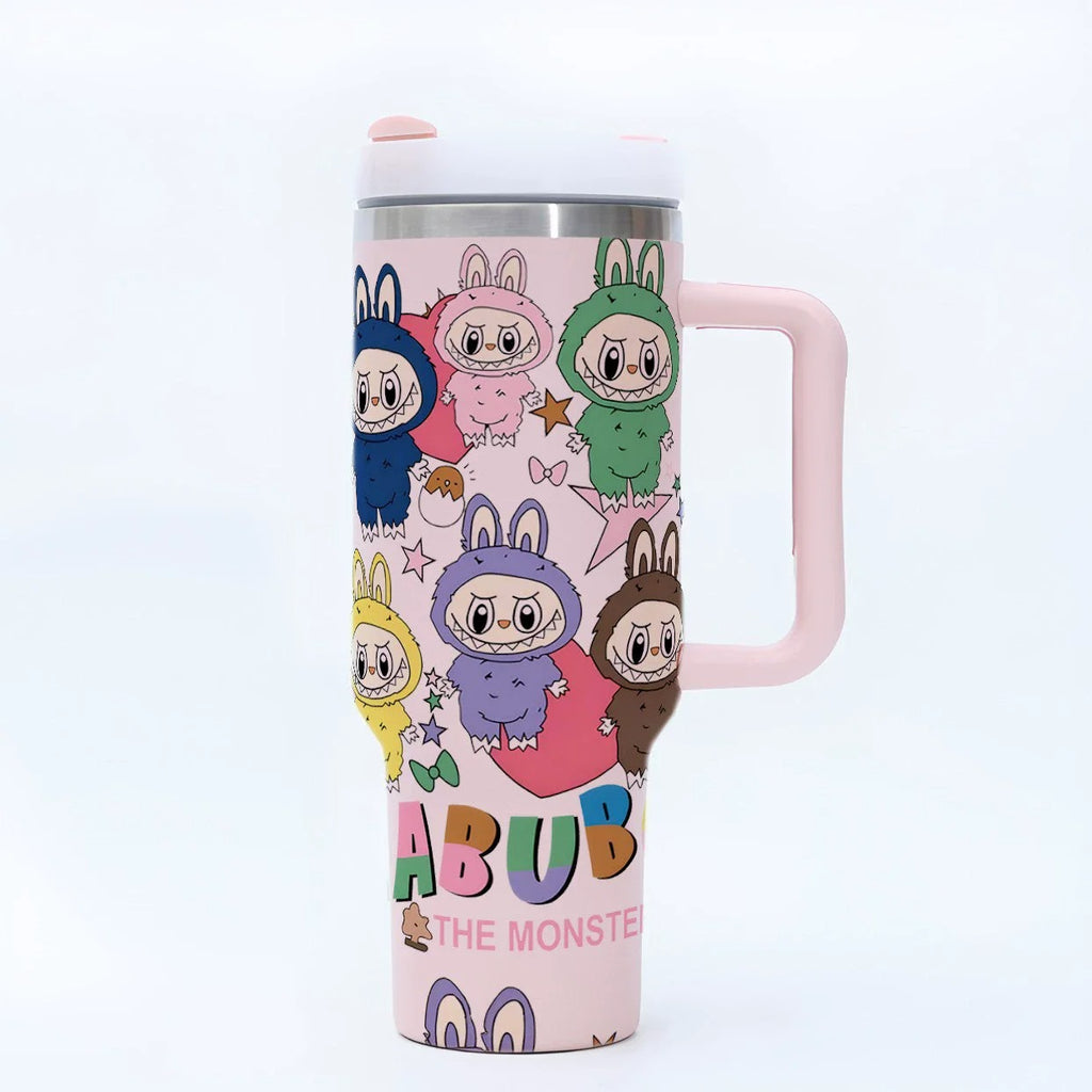 The Monster Insulated Tumbler – 40oz with Handle & Straw Lid