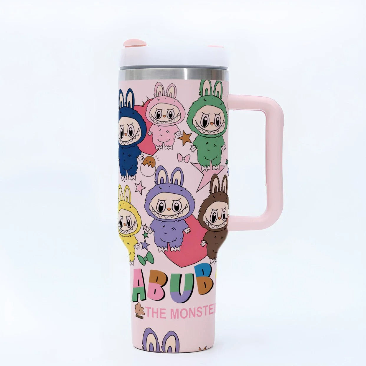 The Monster Insulated Tumbler – 40oz with Handle & Straw Lid