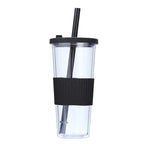24oz Double Wall Reusable Boba Tumbler Cup – With Lid & Wide Straw