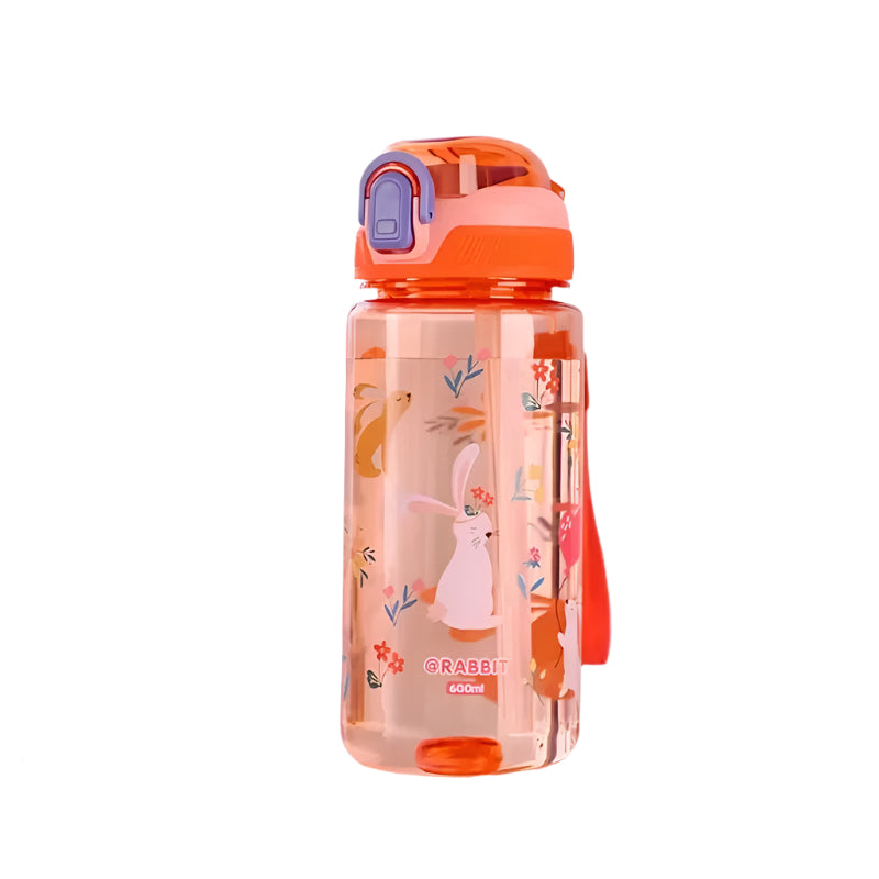 DinoSip – 600ml Dinosaur Water Bottle for Kids with Straw and Leakproof Lid