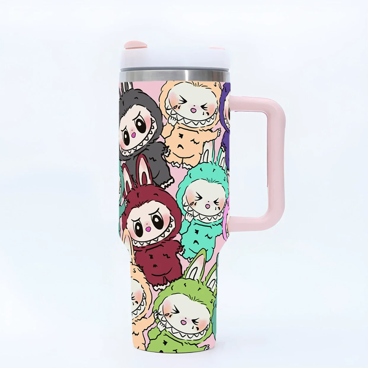 The Monster Insulated Tumbler – 40oz with Handle & Straw Lid
