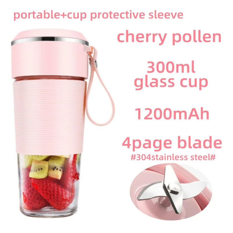 GlassBlend™ – Portable USB Rechargeable Mini Smoothie Blender with Glass Cup
