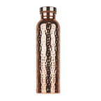 Hammered Copper Water Bottle – 800ml Leakproof Travel Flask