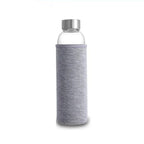 ClearSip™ – 550ml Glass Sports Water Bottle with Protective Sleeve