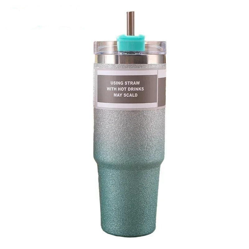 Stainless Steel Insulated Tumbler with Built-In Straw – Leakproof Travel Bottle