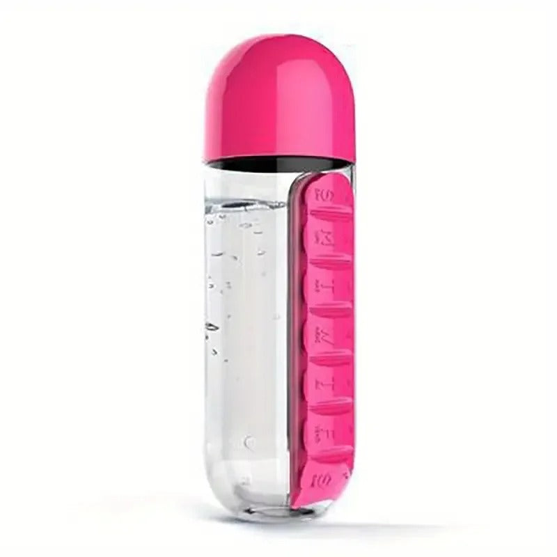 HydraMeds™ – 2-in-1 Water Bottle with Built-In Pill Organizer