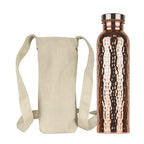 Hammered Copper Water Bottle – 800ml Leakproof Travel Flask