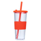 24oz Double Wall Reusable Boba Tumbler Cup – With Lid & Wide Straw