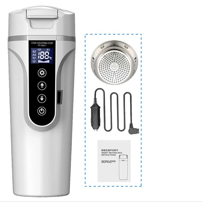 ThermoSmart™ – LCD Car Heating Mug with Temperature Control (12V/24V)