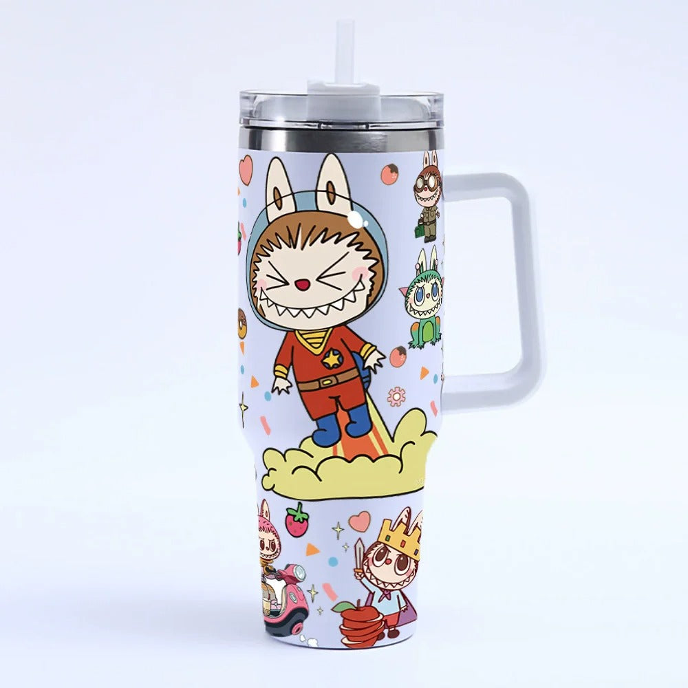 The Monster Insulated Tumbler – 40oz with Handle & Straw Lid