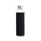 ClearSip™ – 550ml Glass Sports Water Bottle with Protective Sleeve