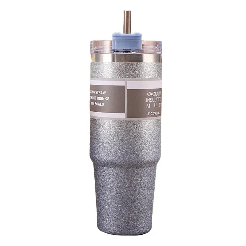 Stainless Steel Insulated Tumbler with Built-In Straw – Leakproof Travel Bottle